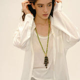 Natural Gemstone Fruit Tassel Necklace - floysun