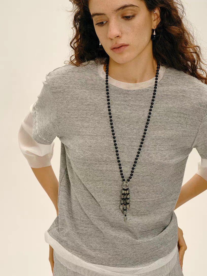 Natural Gemstone Fruit Tassel Necklace - floysun