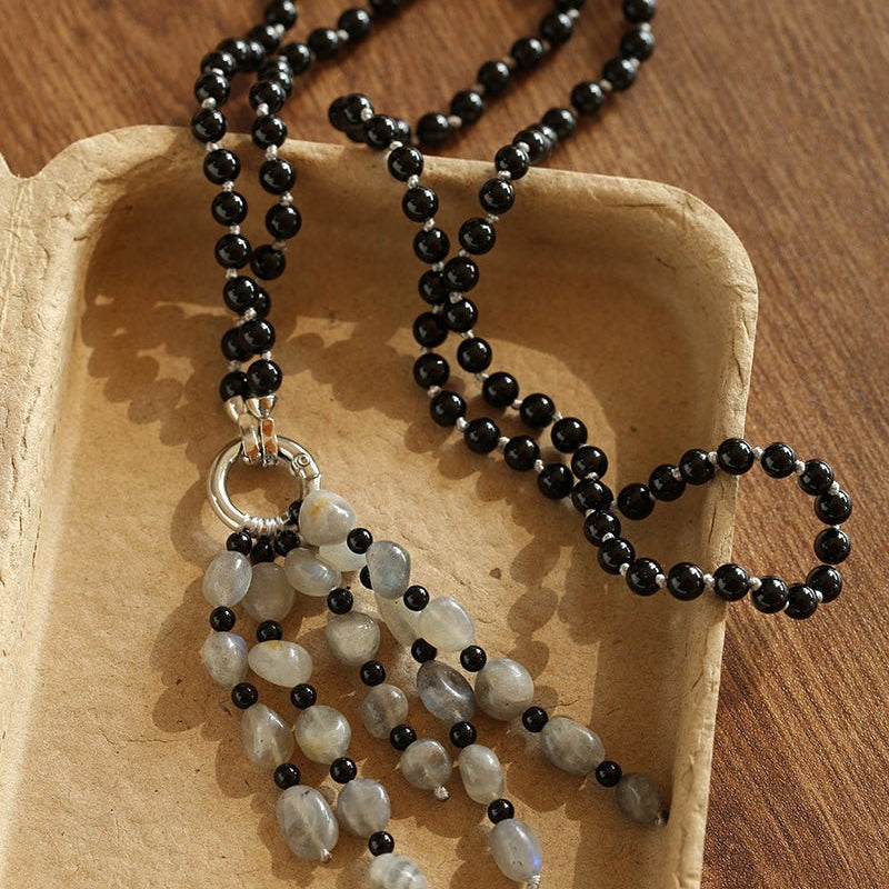 Natural Gemstone Fruit Tassel Necklace - floysun