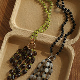 Natural Gemstone Fruit Tassel Necklace - floysun