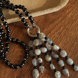 Natural Gemstone Fruit Tassel Necklace - floysun