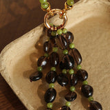 Natural Gemstone Fruit Tassel Necklace - floysun