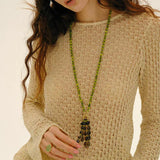 Natural Gemstone Fruit Tassel Necklace - floysun