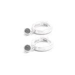 Natural Gemstone Hoop Earrings | 925 Sterling Silver Drop Earrings - floysun