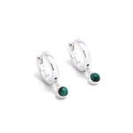 Natural Gemstone Hoop Earrings | 925 Sterling Silver Drop Earrings - floysun