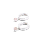 Natural Gemstone Hoop Earrings | 925 Sterling Silver Drop Earrings - floysun