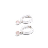 Natural Gemstone Hoop Earrings | 925 Sterling Silver Drop Earrings - floysun