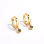 Natural Gemstone Hoop Earrings | 925 Sterling Silver Drop Earrings - floysun