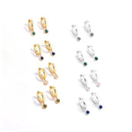 Natural Gemstone Hoop Earrings | 925 Sterling Silver Drop Earrings - floysun