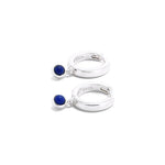 Natural Gemstone Hoop Earrings | 925 Sterling Silver Drop Earrings - floysun
