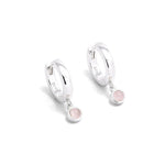 Natural Gemstone Hoop Earrings | 925 Sterling Silver Drop Earrings - floysun