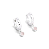 Natural Gemstone Hoop Earrings | 925 Sterling Silver Drop Earrings - floysun