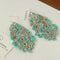 Natural Gemstone Lace-Woven Drop Earrings - floysun