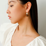Natural Gemstone & Pearl Drop Earrings - floysun