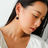 Natural Gemstone & Pearl Drop Earrings - floysun