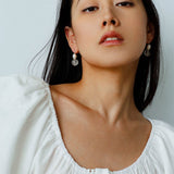 Natural Gemstone & Pearl Drop Earrings - floysun