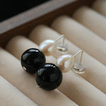 Natural Gemstone & Pearl Drop Earrings - floysun