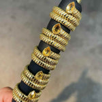 Natural Gemstone Triple-Coil Snake Ring - floysun