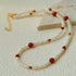 Natural Irregular Pearl & Gradient Agate Necklace - Red Agate - floysun
