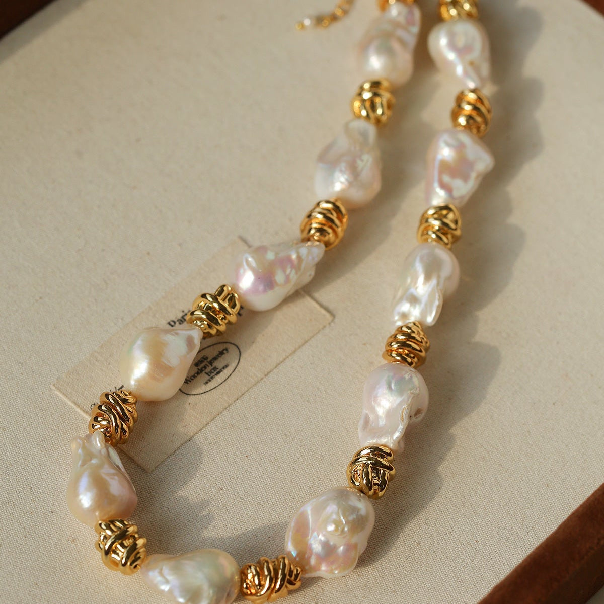 Natural Irregular Pearls with Gold - Wrapped Accents - floysun