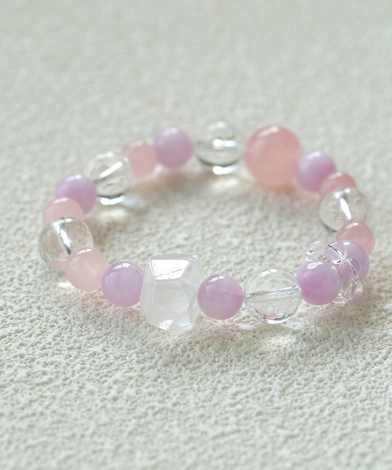 Natural Mixed Crystal Energy Bracelet - Healing Colorful Stone Beaded Jewelry - floysun