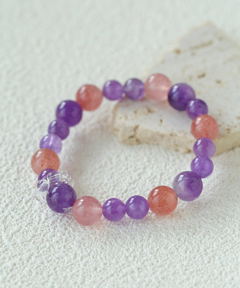 Natural Mixed Crystal Energy Bracelet - Healing Colorful Stone Beaded Jewelry - floysun