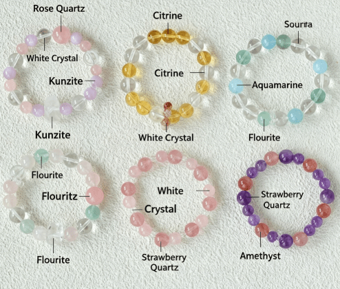 Natural Mixed Crystal Energy Bracelet - Healing Colorful Stone Beaded Jewelry - floysun