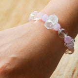 Natural Mixed Crystal Energy Bracelet - Healing Colorful Stone Beaded Jewelry - floysun