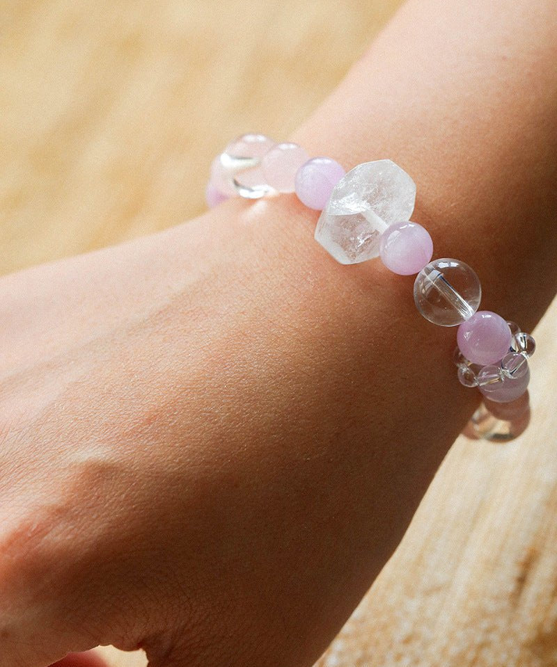 Natural Mixed Crystal Energy Bracelet - Healing Colorful Stone Beaded Jewelry - floysun