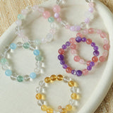 Natural Mixed Crystal Energy Bracelet - Healing Colorful Stone Beaded Jewelry - floysun