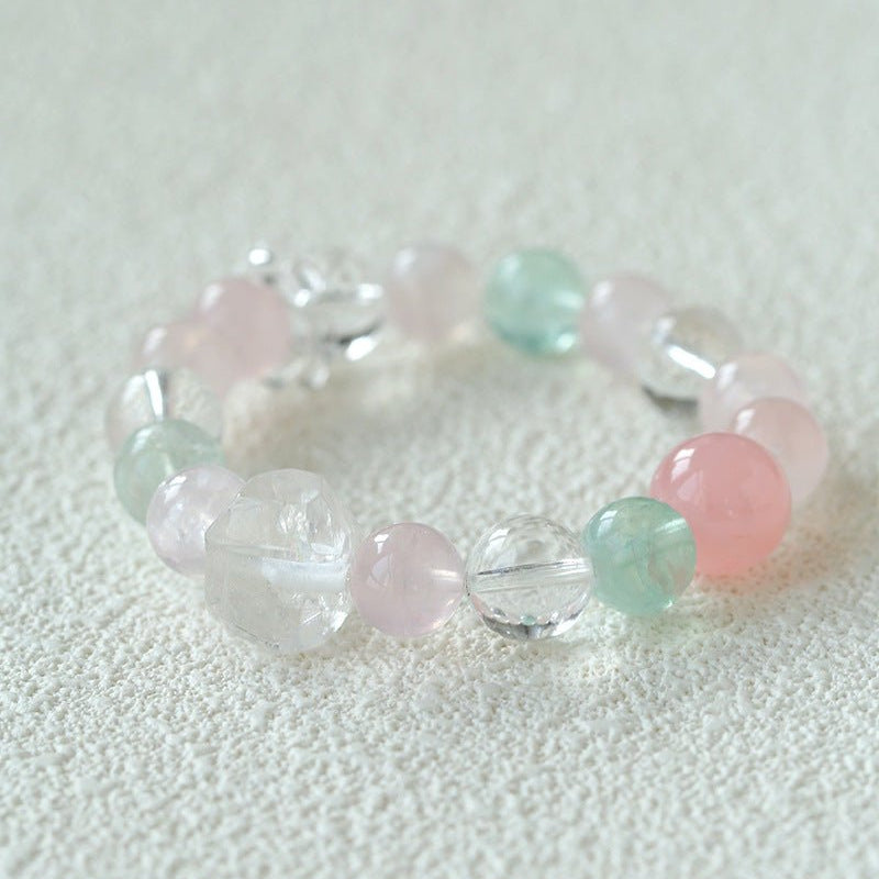 Natural Mixed Crystal Energy Bracelet - Healing Colorful Stone Beaded Jewelry - floysun