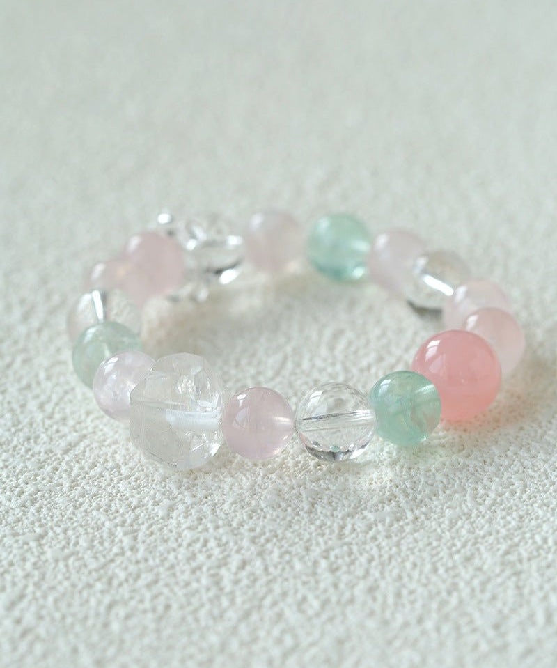 Natural Mixed Crystal Energy Bracelet - Healing Colorful Stone Beaded Jewelry - floysun