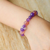 Natural Mixed Crystal Energy Bracelet - Healing Colorful Stone Beaded Jewelry - floysun