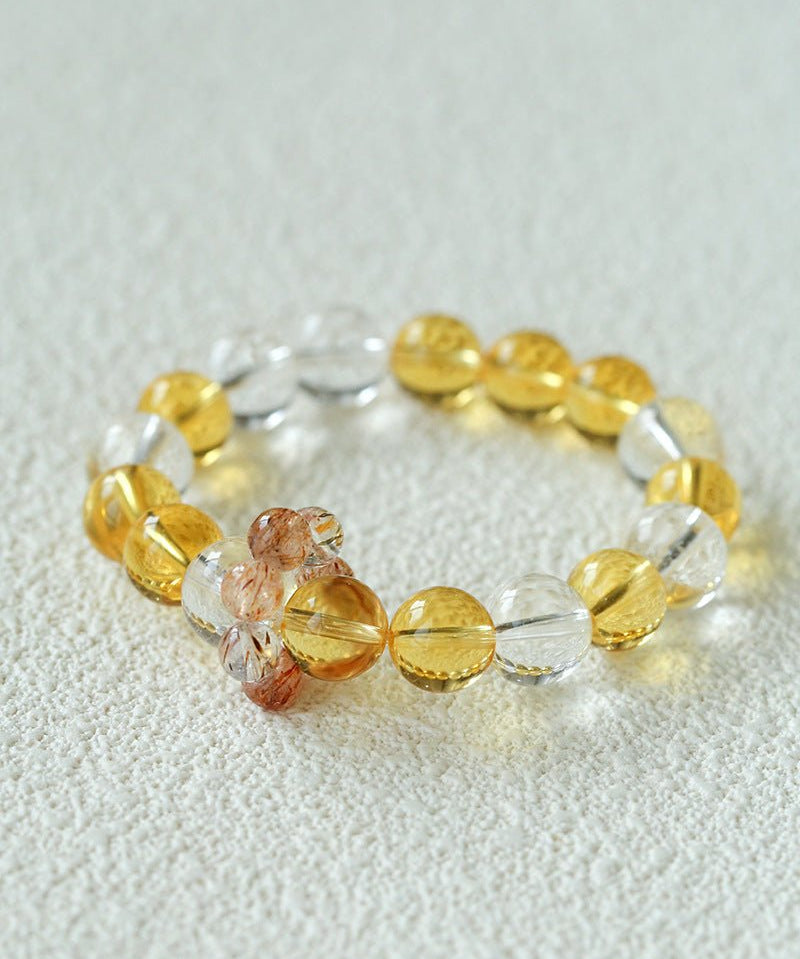 Natural Mixed Crystal Energy Bracelet - Healing Colorful Stone Beaded Jewelry - floysun
