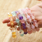 Natural Mixed Crystal Energy Bracelet - Healing Colorful Stone Beaded Jewelry - floysun