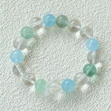 Natural Mixed Crystal Energy Bracelet - Healing Colorful Stone Beaded Jewelry - floysun
