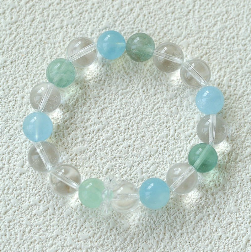 Natural Mixed Crystal Energy Bracelet - Healing Colorful Stone Beaded Jewelry - floysun