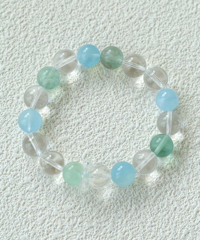 Natural Mixed Crystal Energy Bracelet - Healing Colorful Stone Beaded Jewelry - floysun