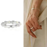 Natural Moonstone Eternity Band Ring - floysun