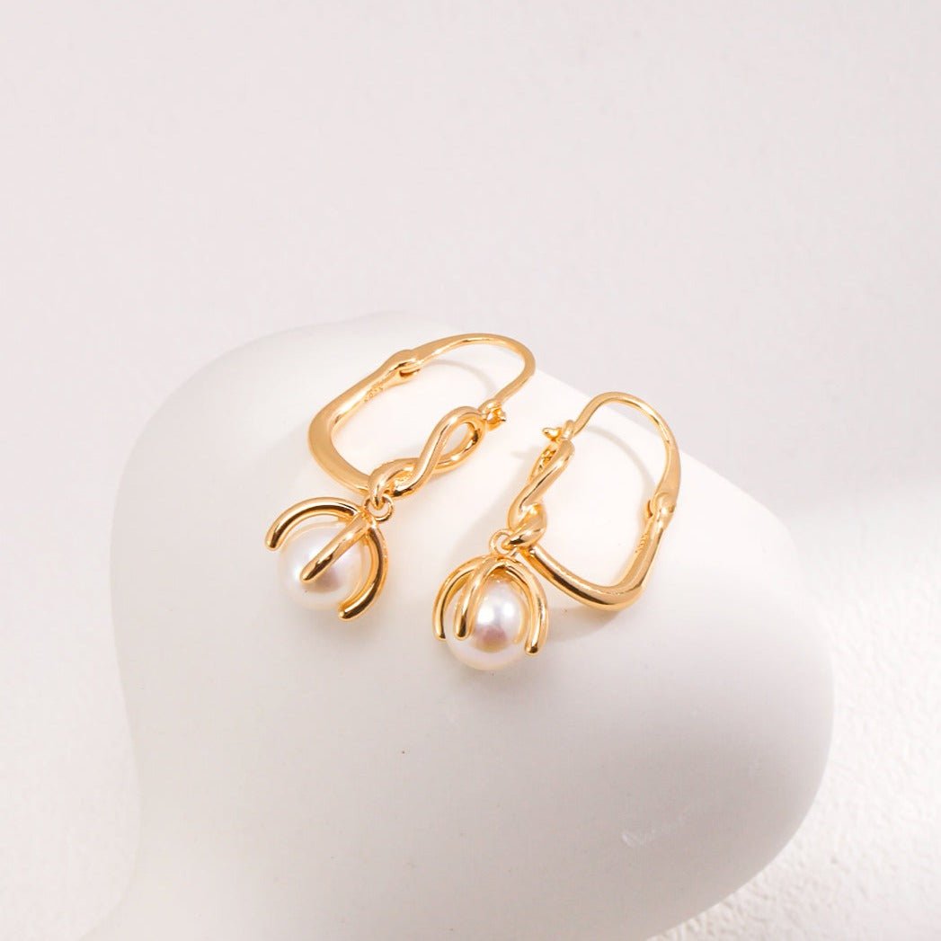 Natural Pearl Drop Earrings - floysun