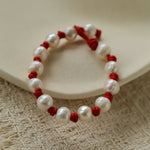 Natural Pearl Knotted Leather Bracelet - floysun