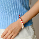 Natural Pearl Knotted Leather Bracelet - floysun