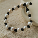 Natural Pearl Knotted Leather Bracelet - floysun