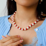 Natural Pearl Knotted Leather Earrings - floysun