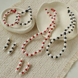 Natural Pearl Knotted Leather Earrings - floysun