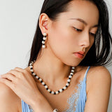 Natural Pearl Knotted Leather Earrings - floysun