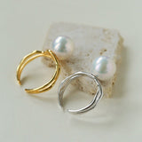 Natural Pearl Sterling Silver Adjustable Ring - floysun