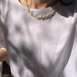 Natural Petal Freshwater Pearl Necklace - floysun