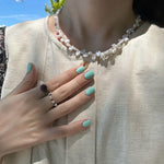 Natural Petal Freshwater Pearl Necklace - floysun