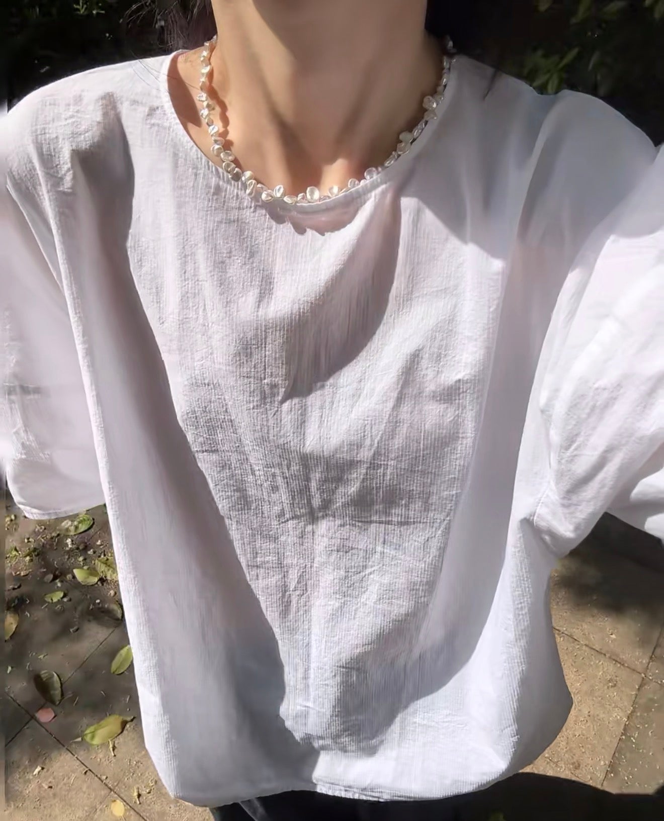 Natural Petal Freshwater Pearl Necklace - floysun